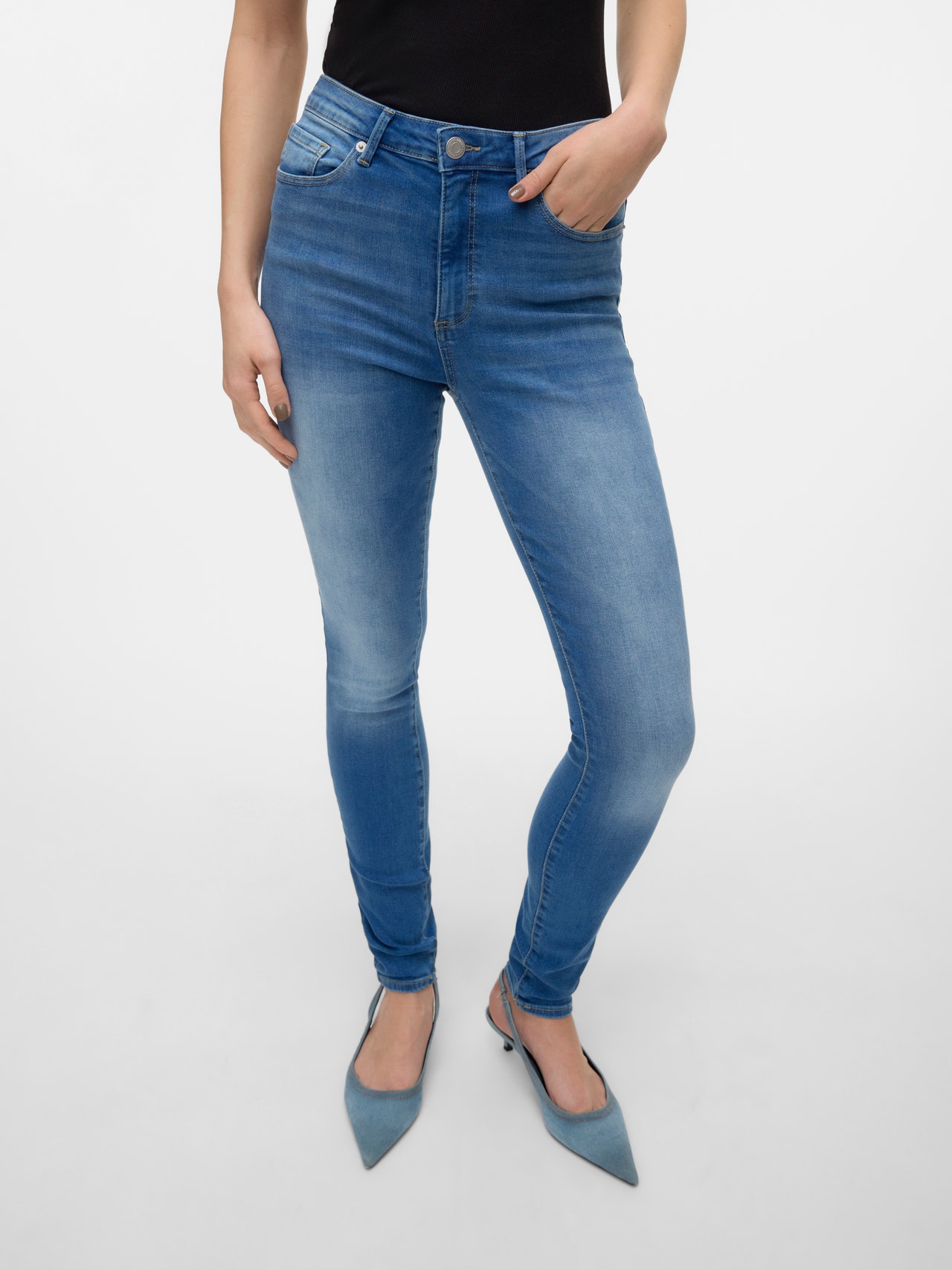 Vero Moda VMSOPHIA Skinny Fit Jeans -Medium Blue Denim - 10313149