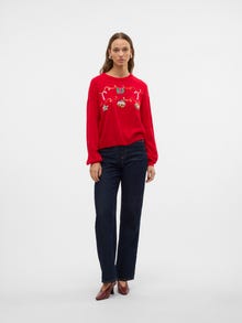 Vero Moda VMNEWGARLAND Trøje -Chinese Red - 10313195