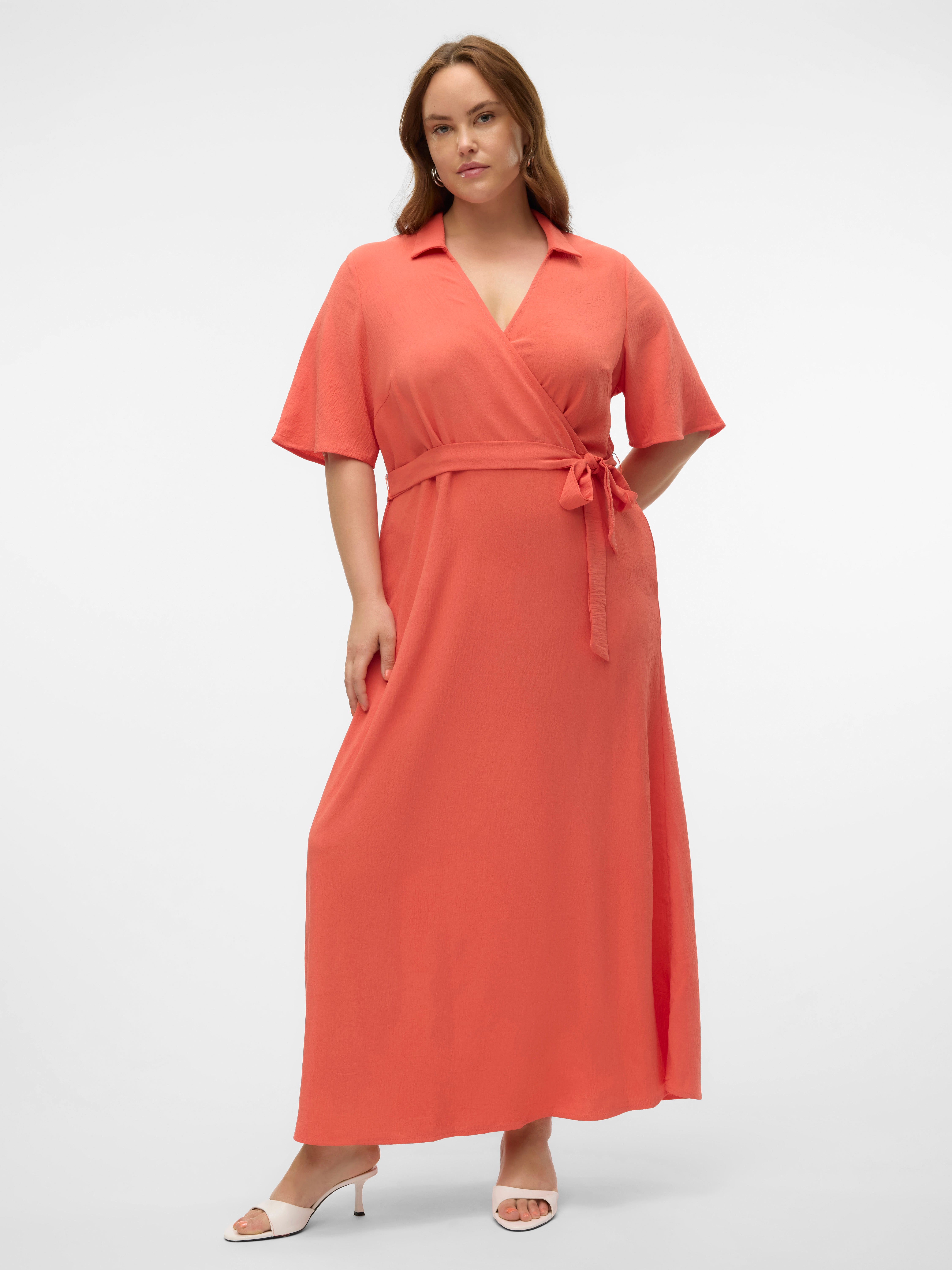 VMCMANNI Robe longue Rouge fonce Vero Moda