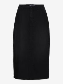 Vero Moda VMKYLA Normaali vyötärö Midihame -Black Denim - 10313501