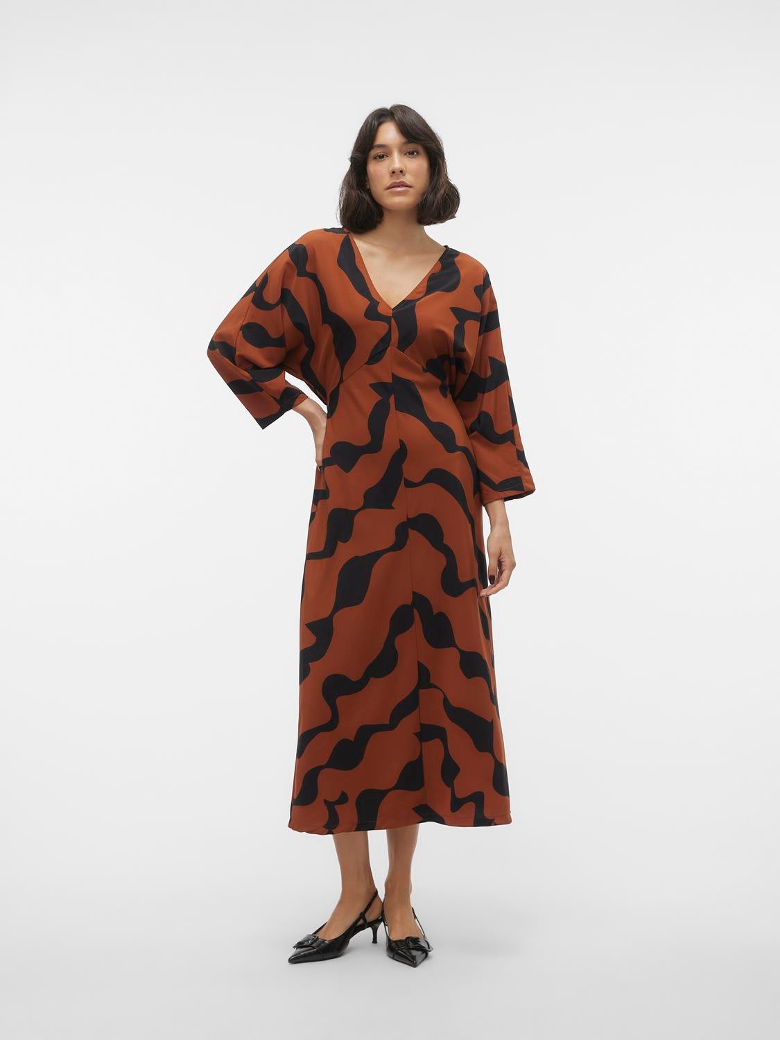 Vero moda jurk online tijgerprint