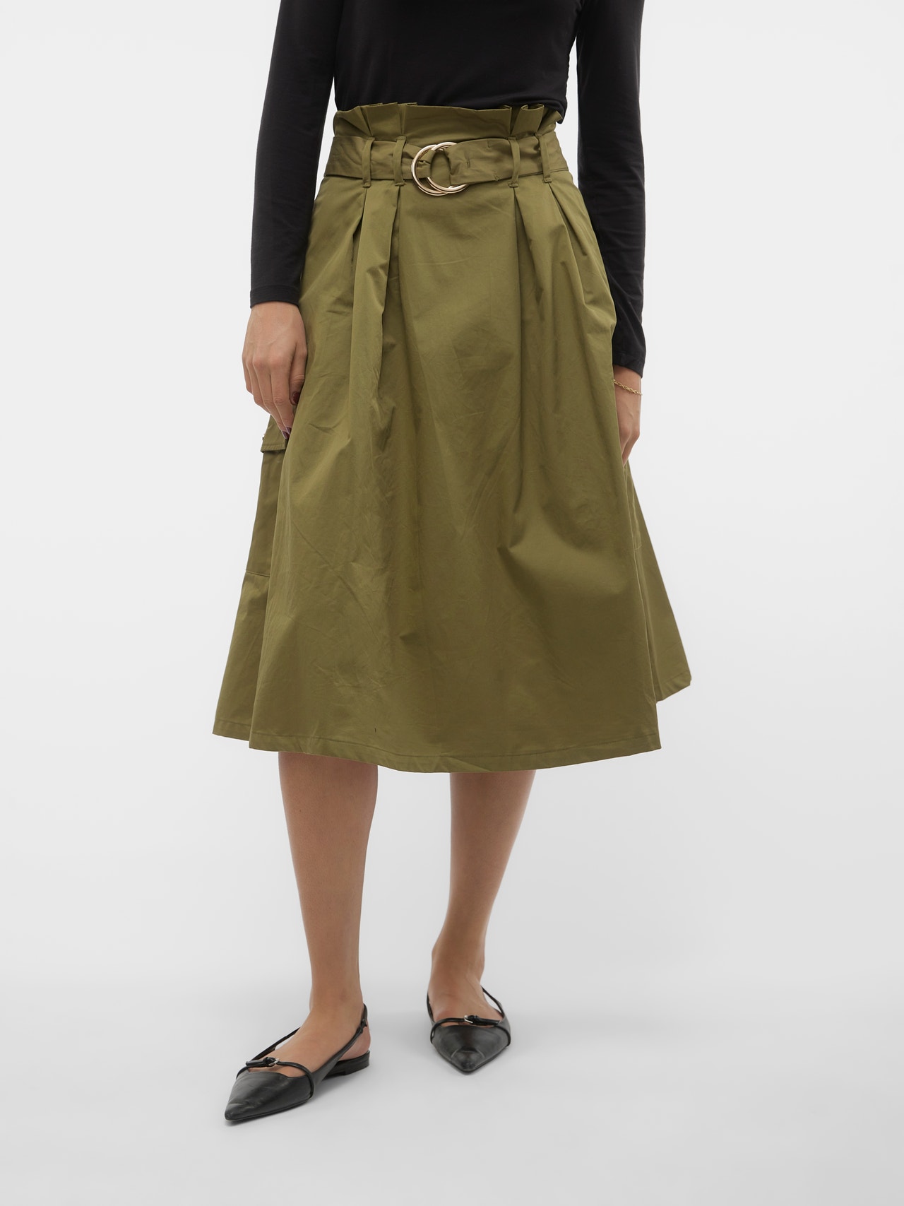 Vero Moda VMHAYA Lång kjol -Olive Green - 10313558
