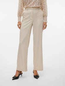 Vero Moda VMDINNA Hög midja Byxor -Oatmeal - 10313928