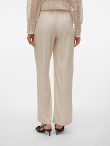 Vero Moda VMDINNA Hög midja Byxor -Oatmeal - 10313928