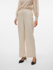 Vero Moda VMDINNA Hög midja Byxor -Oatmeal - 10313928
