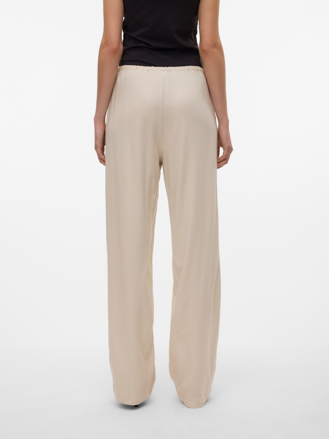 VMDINNA Medelhög midja Byxor | Ljusgrått | Vero Moda®