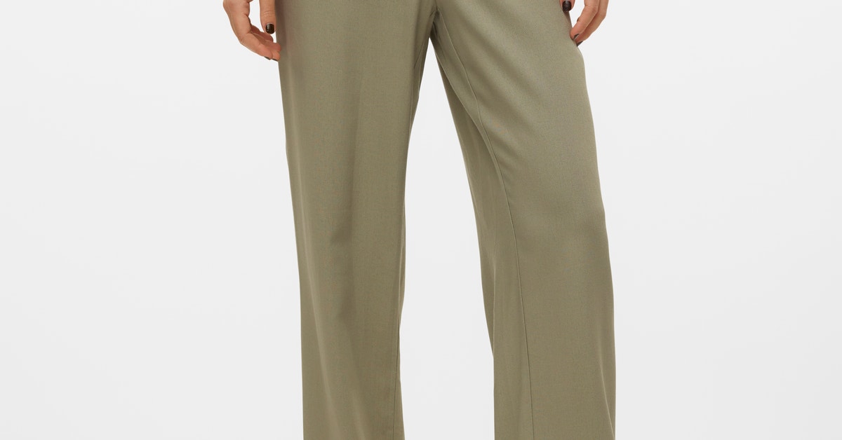 VMDINNA Medelhög midja Byxor | Mellangrått | Vero Moda®