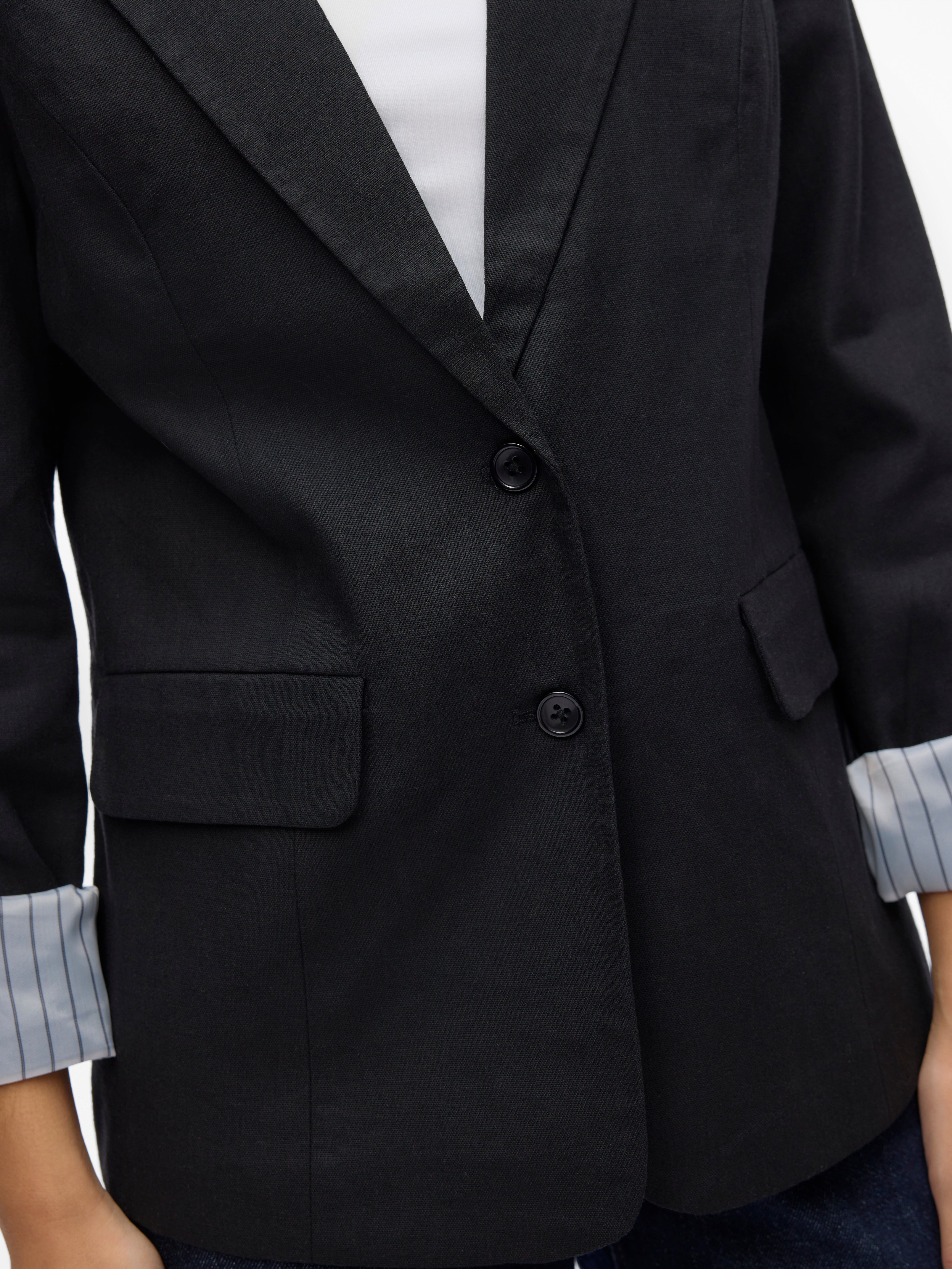 Blazer Noir Vero Moda Taille 38 Avec Fils Métallisés - Occasion Très Bon état