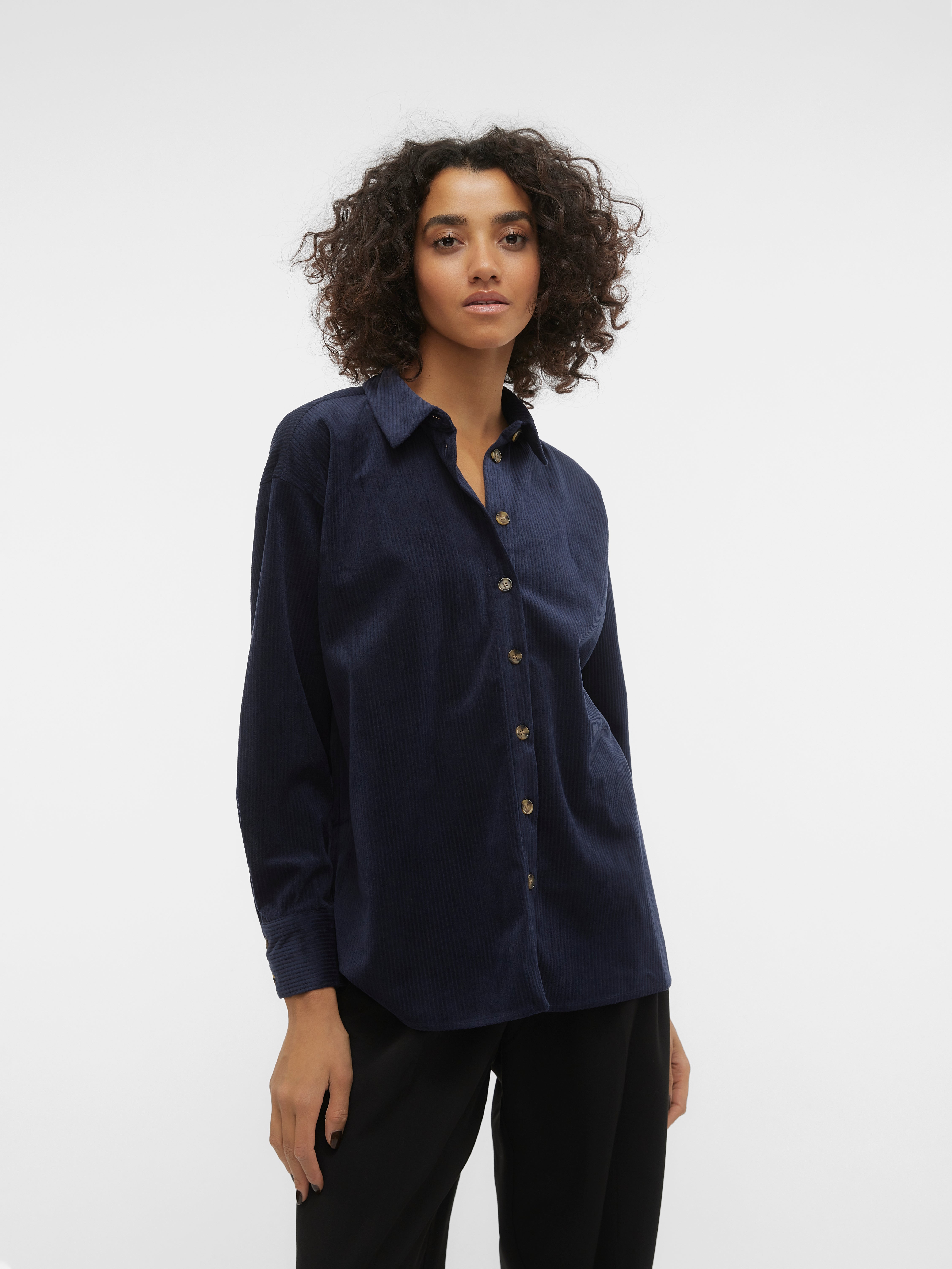 Chemise Boutonnée Pour Femme - Col En V - Chemisier De Travail En Lin Blanc - Chemise Haute Basse à Manches Enroulables - Coton à Manches Courtes - Coupe Ample - Chemisier