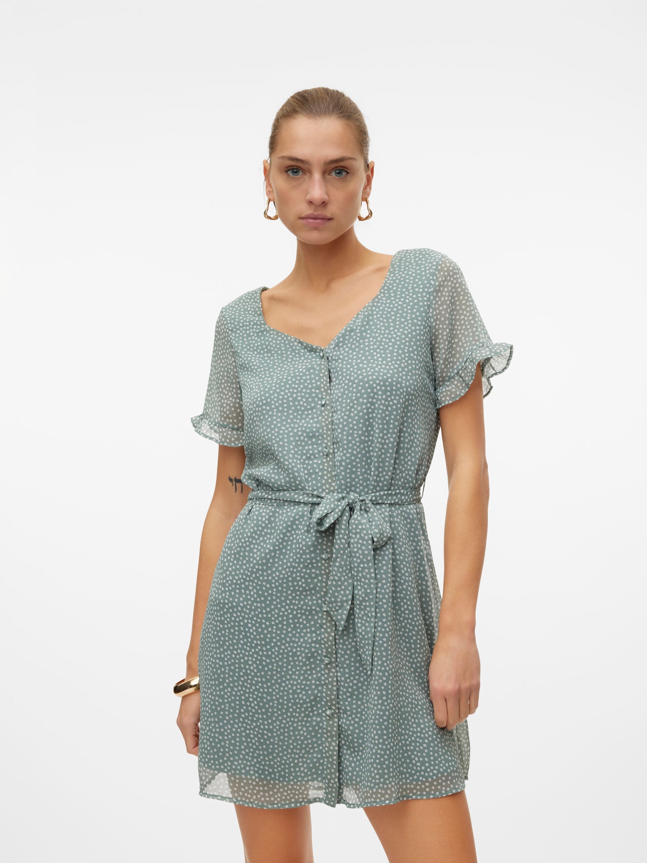 Vero Moda VMCARO Kort kjole -Chinois Green - 10313962