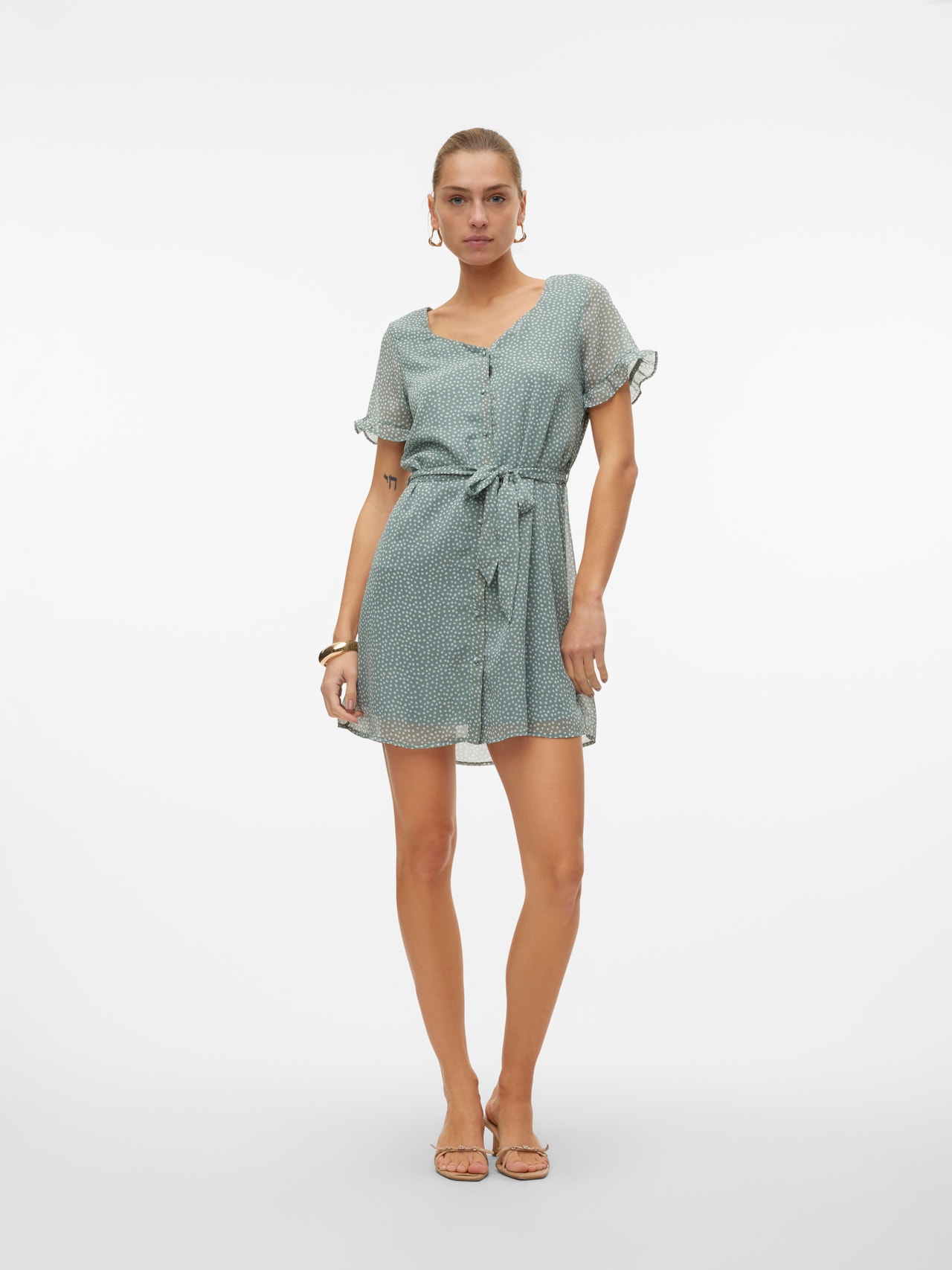 Vero Moda VMCARO Kort kjole -Chinois Green - 10313962