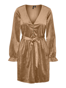 Vero Moda VMNINA Kort kjole -Tobacco Brown - 10313963
