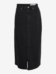 Vero Moda VMTESSA Høy midje Langt skjørt -Black Denim - 10313985