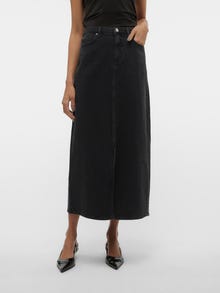 Vero Moda VMTESSA Høy midje Langt skjørt -Black Denim - 10313985