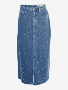 Vero Moda VMTESSA Hohe Taille Langer Rock -Medium Blue Denim - 10313985