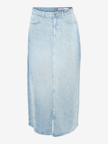 Vero Moda VMTESSA High waist Long skirt -Light Blue Denim - 10313985