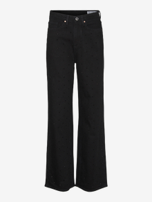 Vero Moda VMTESSA Wysoki stan Krój wide leg Jeans -Black - 10313986