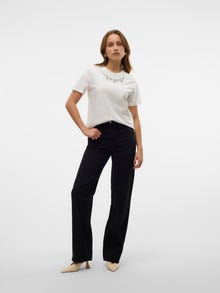 Vero Moda VMTESSA Wysoki stan Krój wide leg Jeans -Black - 10313986