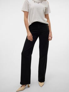 Vero Moda VMTESSA Wysoki stan Krój wide leg Jeans -Black - 10313986