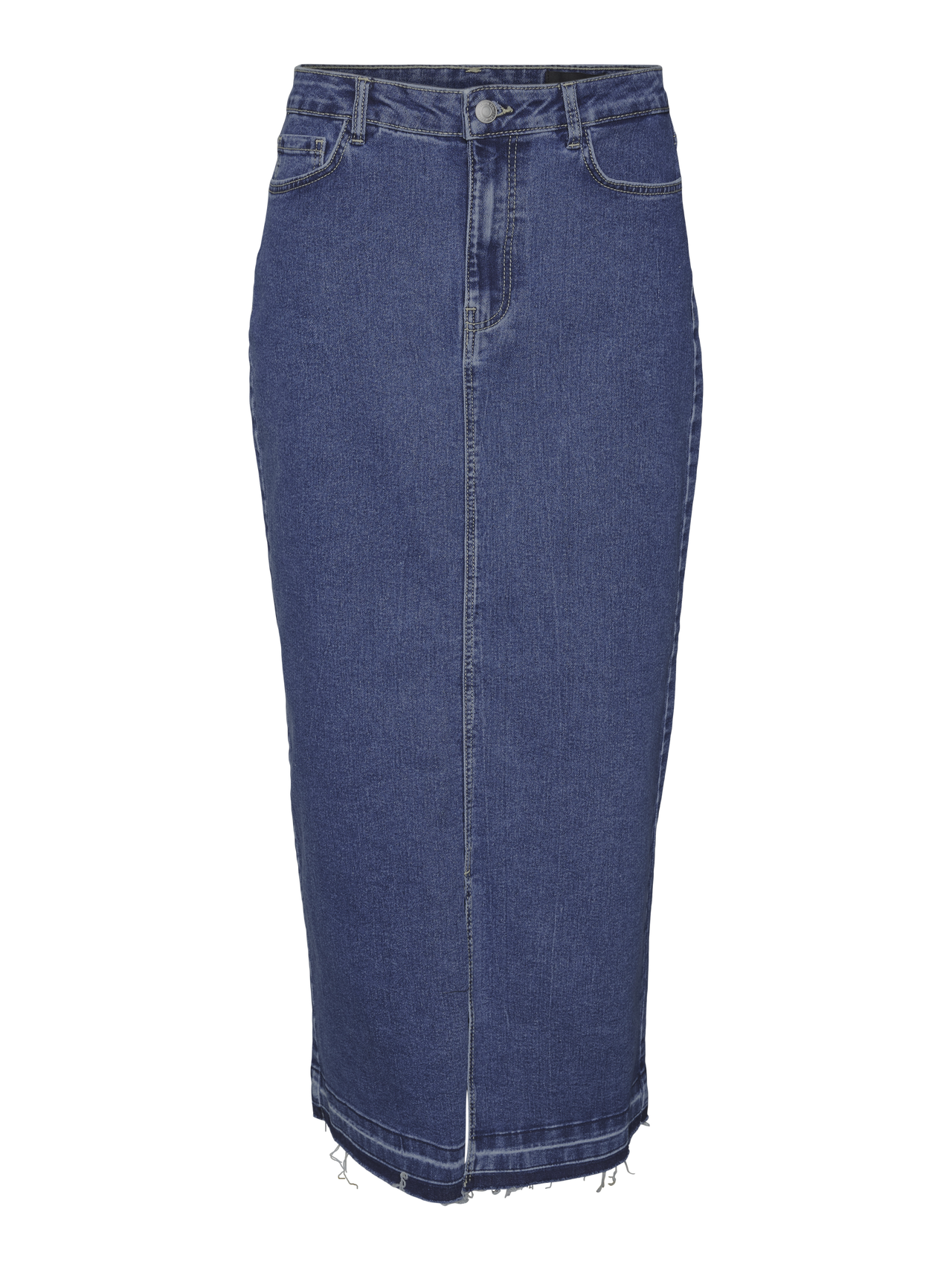 Vero Moda VMREAL Hög midja Lång kjol -Medium Blue Denim - 10313990