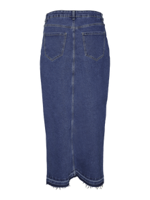 Vero Moda VMREAL Hög midja Lång kjol -Medium Blue Denim - 10313990