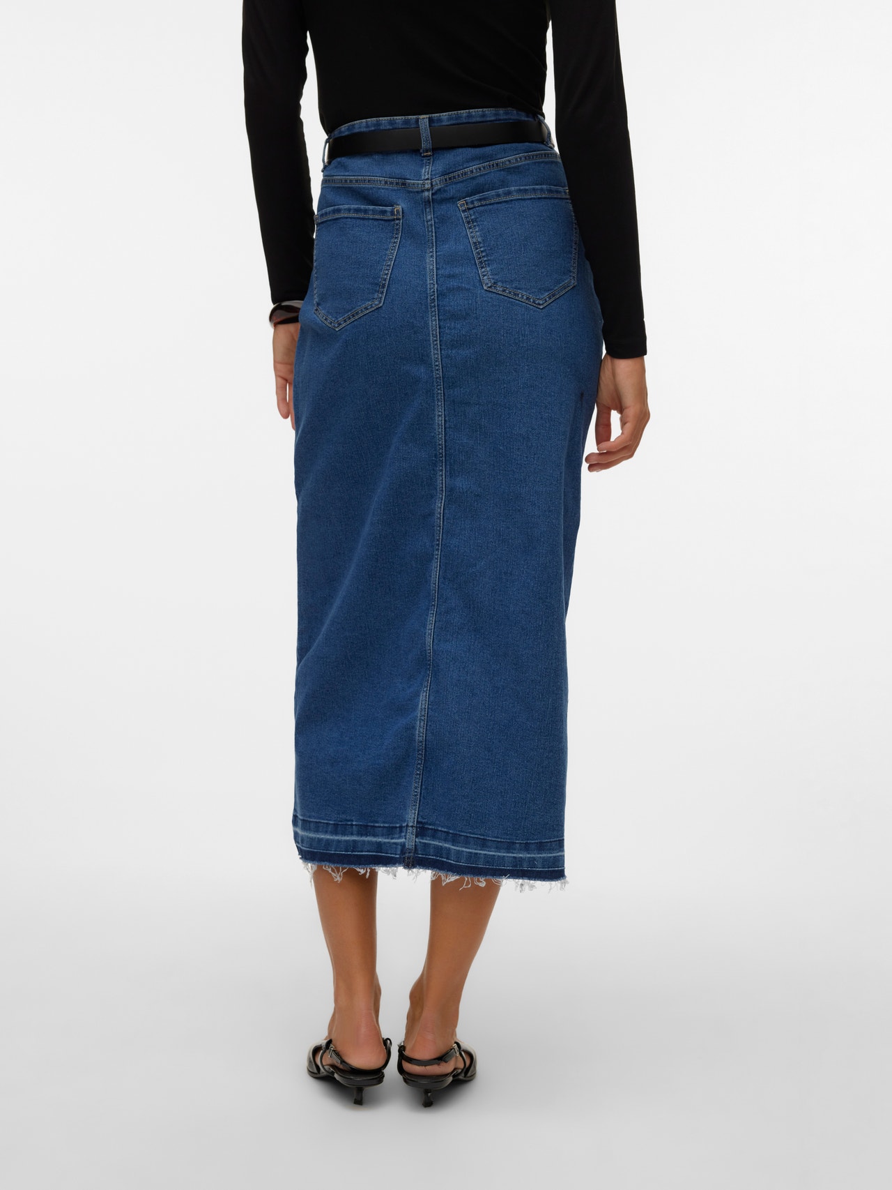 Vero Moda VMREAL Long skirt -Medium Blue Denim - 10313990