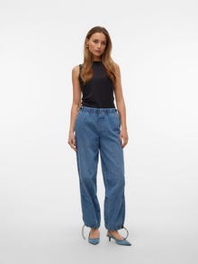 Vero Moda VMSCOOTY Utsvängd passform Jeans -Medium Blue Denim - 10313994