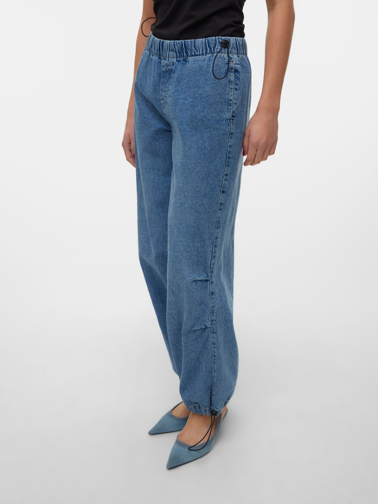 Vero Moda VMSCOOTY Mid rise Flared fit Jeans -Medium Blue Denim - 10313994