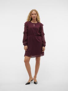 Vero Moda VMLONA Kurzes Kleid -Winetasting - 10314039