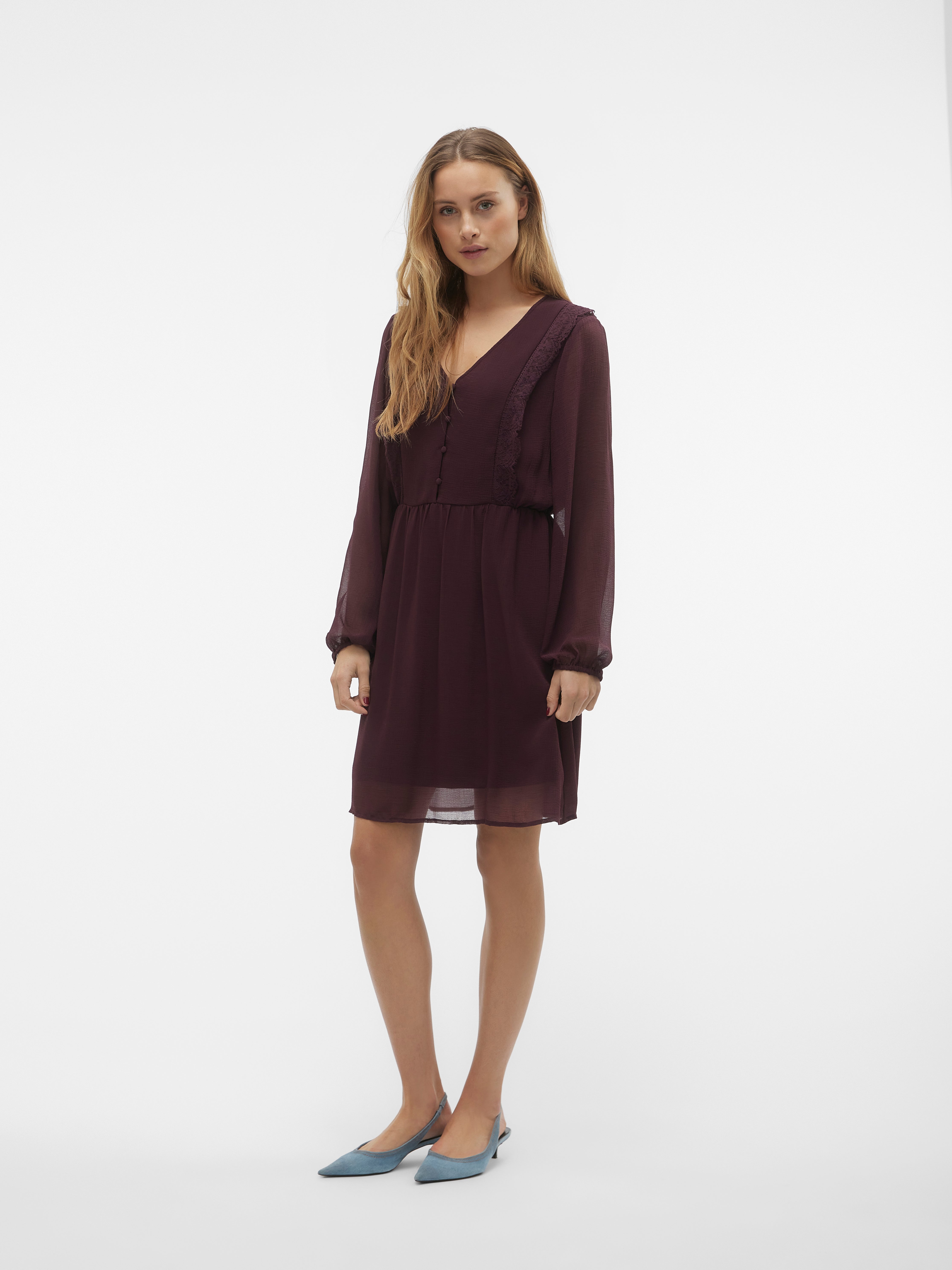 Vero moda burgundy clearance dress