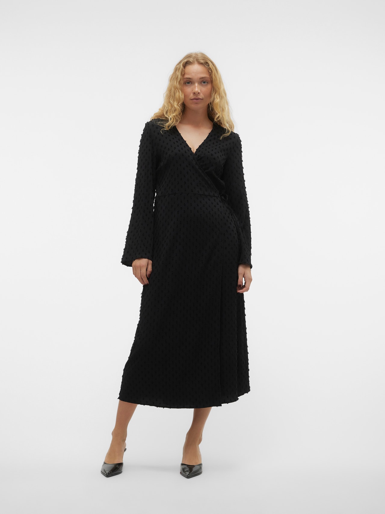 Vero Moda VMVILLA Lange jurk -Black - 10314042