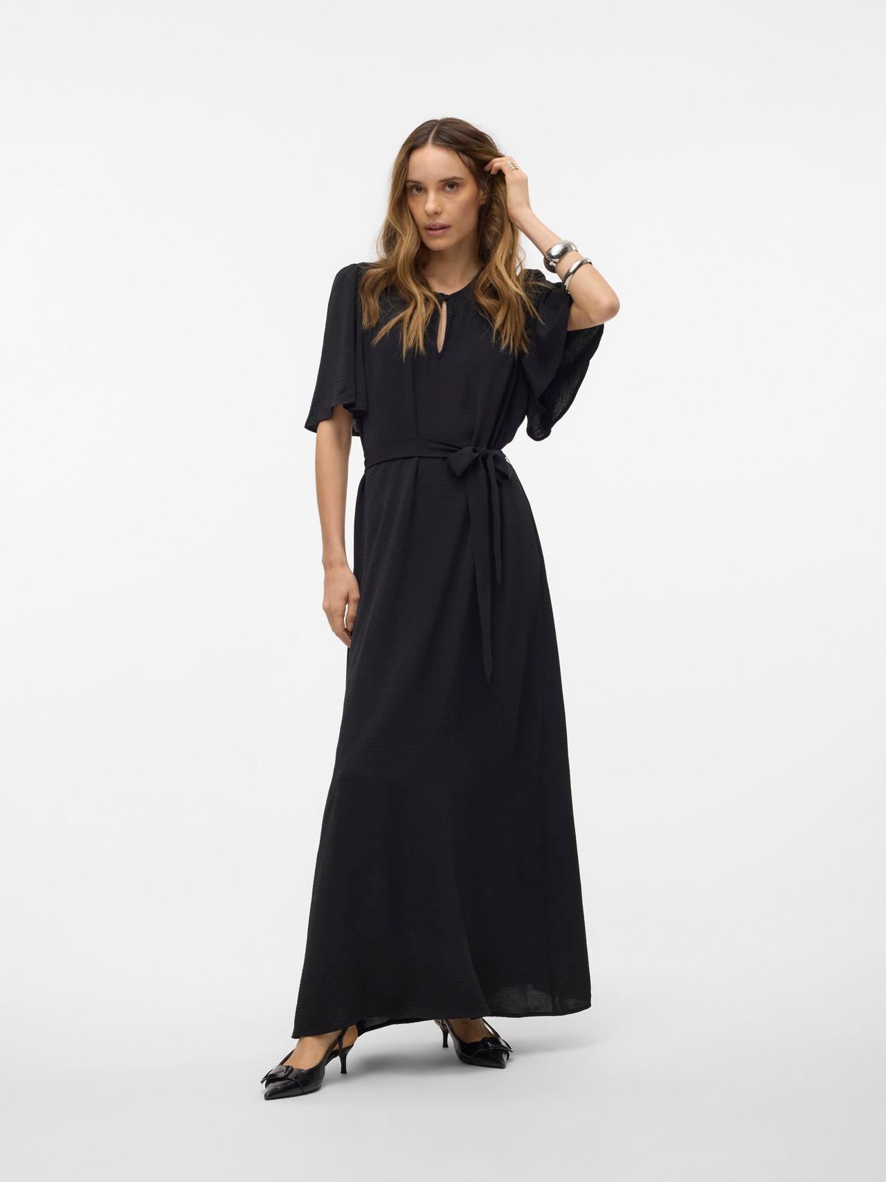 Vero Moda VMALVA Lang kjole -Black - 10314046