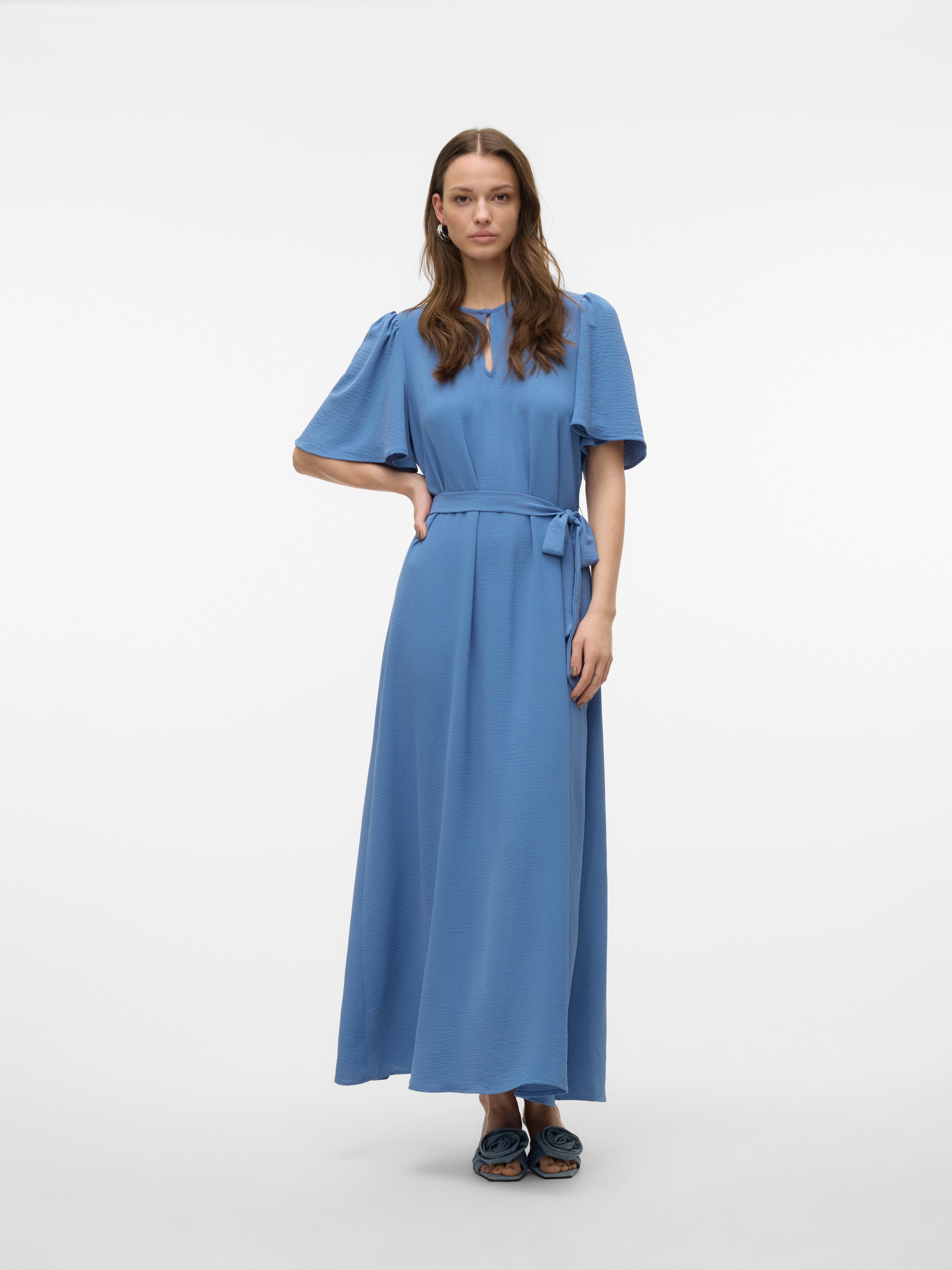 vero moda kleid blau blumen