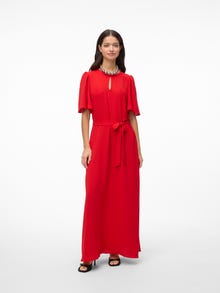 Vero Moda VMALVA Lang kjole -Goji Berry - 10314046