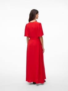 Vero Moda VMALVA Lang kjole -Goji Berry - 10314046