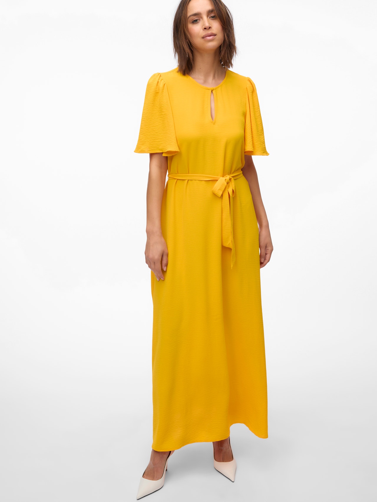 Vero Moda VMALVA Długa sukienka -Gold Fusion - 10314046
