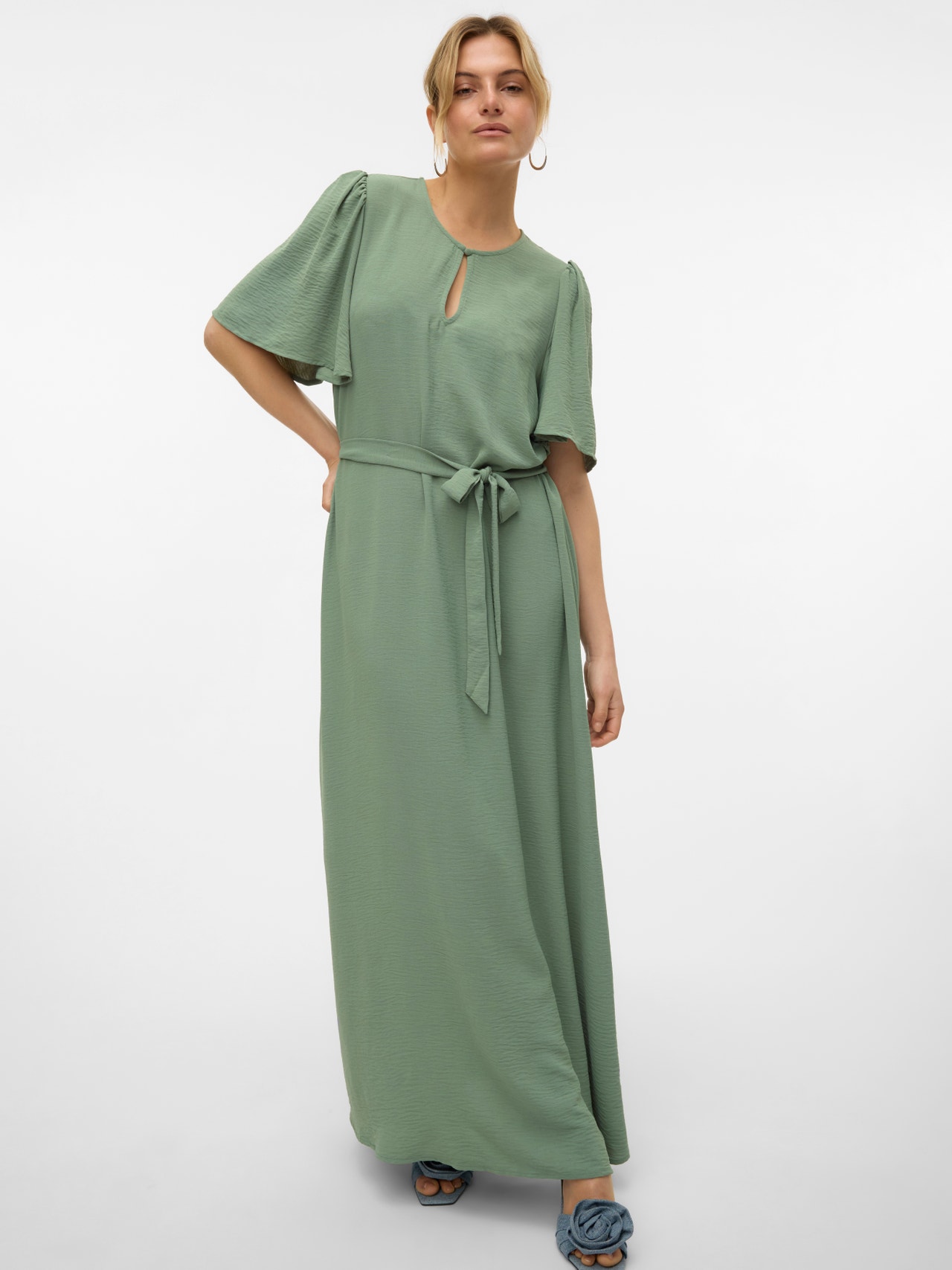 Vero Moda VMALVA Długa sukienka -Hedge Green - 10314046