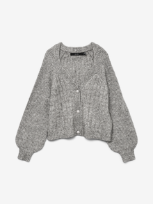 Vero Moda VMMEILANI Knit Cardigan -Medium Grey Melange - 10314135