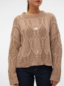 Vero Moda VMUNA Pullover -Silver Mink - 10314239