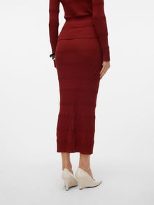Vero Moda VMROMANE Mittlere Taille Langer Rock -Fired Brick - 10314246