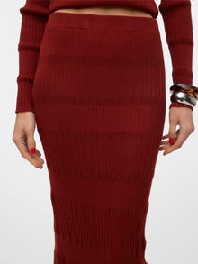 Vero Moda VMROMANE Mittlere Taille Langer Rock -Fired Brick - 10314246