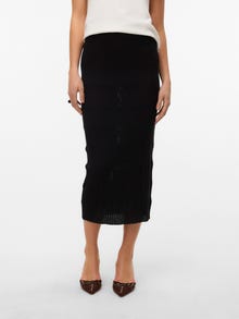 Vero Moda VMROMANE Middels høy midje Langt skjørt -Black - 10314246