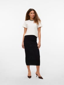 Vero Moda VMROMANE Średnia talia Długa spódnica -Black - 10314246