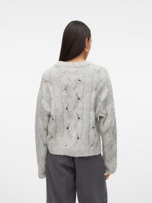Vero Moda VMLINA Sweter -Light Grey Melange - 10314409
