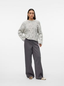 Vero Moda VMLINA Sweter -Light Grey Melange - 10314409
