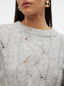 Vero Moda VMLINA Sweter -Light Grey Melange - 10314409