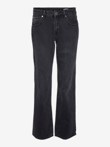 Vero Moda VMFILIPPA Matala vyötärö Straight fit Farkut -Black Denim - 10314571