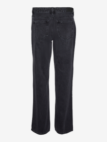 Vero Moda VMFILIPPA Matala vyötärö Straight fit Farkut -Black Denim - 10314571