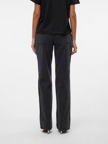 Vero Moda VMFILIPPA Matala vyötärö Straight fit Farkut -Black Denim - 10314571