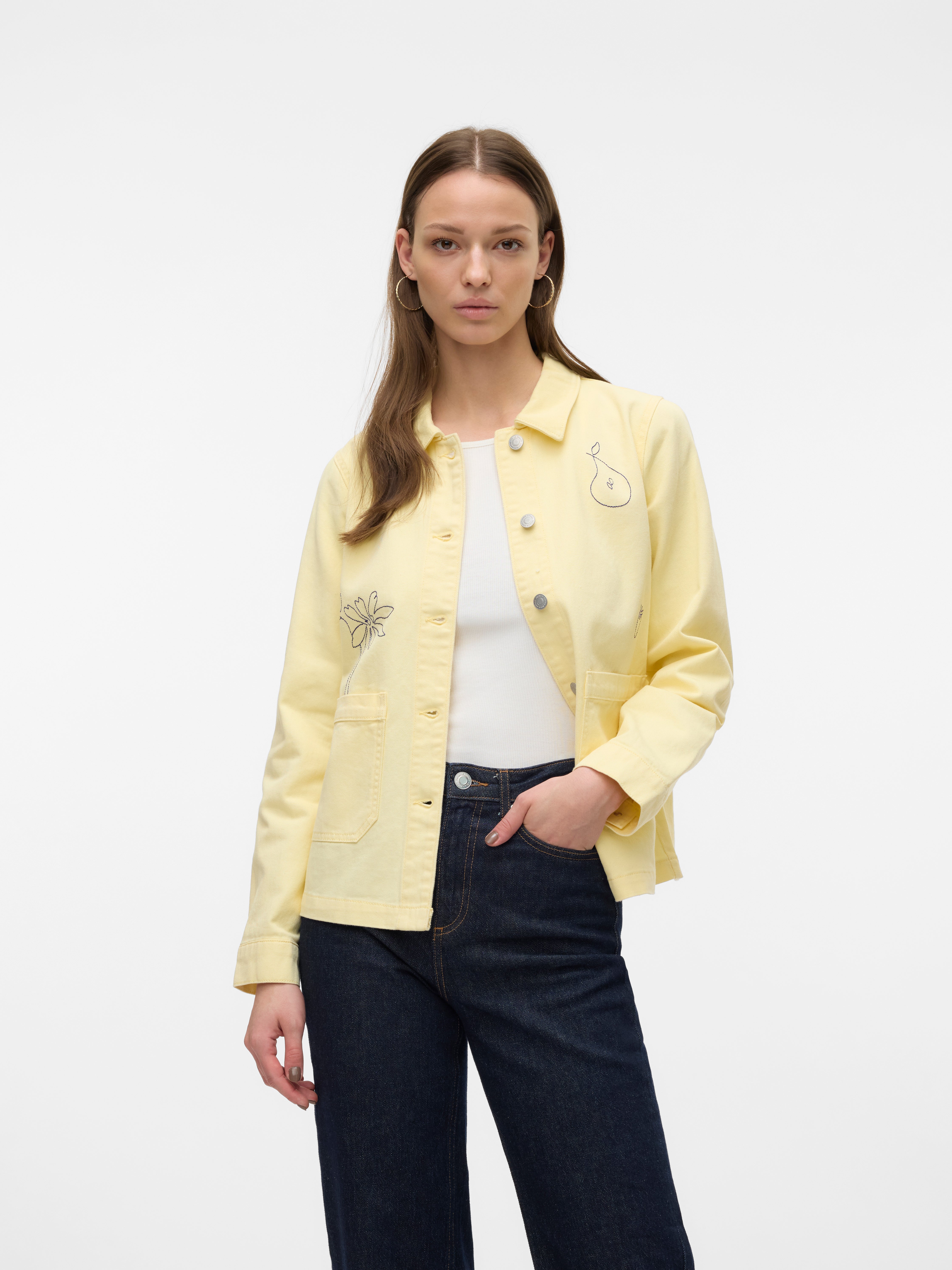 VMVILJA Denim jacket Light Yellow Vero Moda